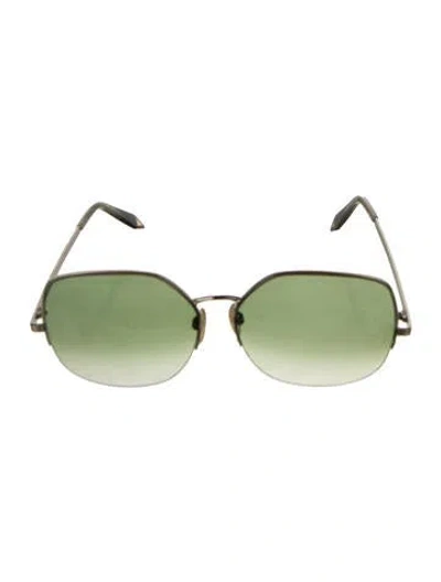 Pre-owned Tom Ford Oversize Tinted Sunglasses In Green