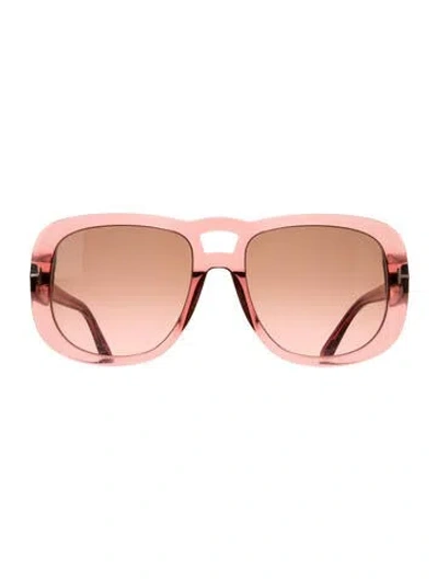 Pre-owned Tom Ford Oversize Tinted Sunglasses In Pink