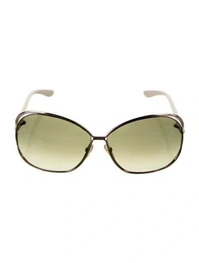 Pre-owned Tom Ford Oversize Tinted Sunglasses In White