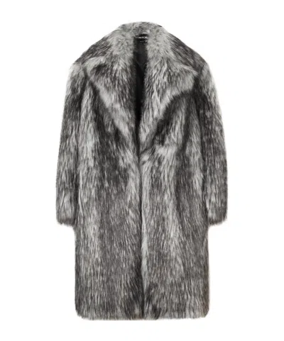 Tom Ford Oversized Faux-fur Coat In Gray