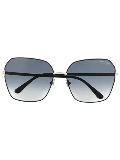 Tom Ford Oversized-frame Gradient Sunglasses In Schwarz