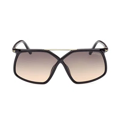 Tom Ford Eyewear Oversized Frame Sunglasses In Black