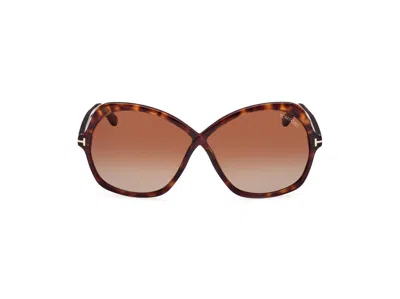 Tom Ford Oversized-frame Sunglasses In 52f