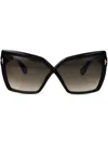 Tom Ford Oversized-frame Sunglasses In 褐色