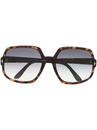 Tom Ford Oversized-frame Sunglasses In Brown
