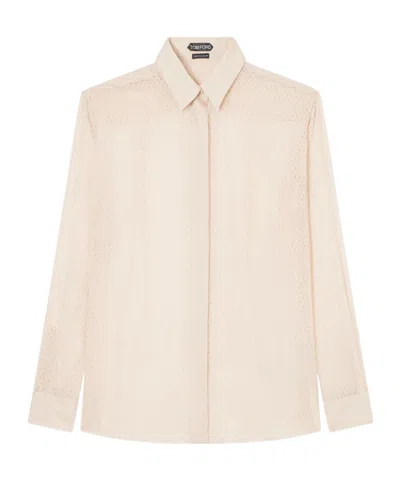 Tom Ford Oversized Silk-chiffon Shirt In Multi