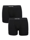Tom Ford Mens Black Logo-embroidered Cotton-blend Jersey Boxers In Black
