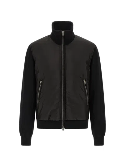 Tom Ford Merino Wool Bomber Jacket Puffer Jackets Black