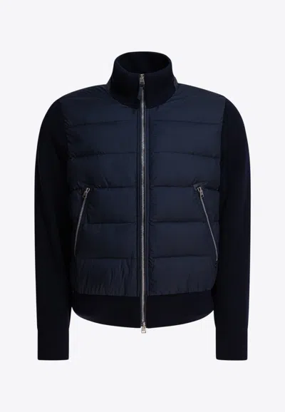 Tom Ford Padded Zip-up Jacket In Blue
