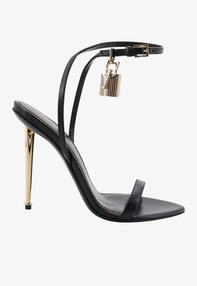 Tom Ford Padlock 105 Leather Sandals In Black