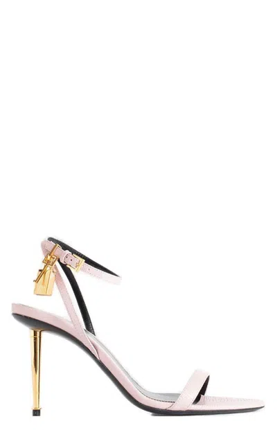 Tom Ford Padlock Ankle Strapped Sandals In Pink