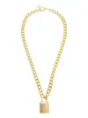 Tom Ford Padlock Chain Necklace In Gold