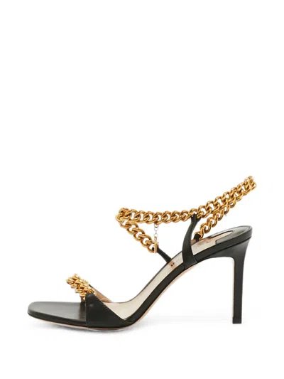 Pre-owned Tom Ford Padlock Chain-link Sandals In Black