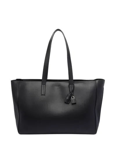 Tom Ford Structured Tote Bag Double Handles In Black