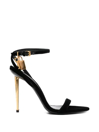 Pre-owned Tom Ford Padlock-detail Sandals In Black