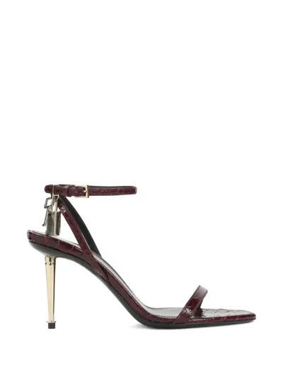 TOM FORD PADLOCK-DETAIL STILETTO-HEEL SANDALS