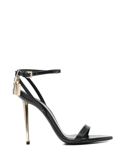 Tom Ford Padlock High-heeled Sandals In Black