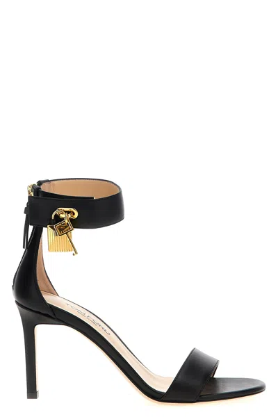 TOM FORD TOM FORD PADLOCK LEATHER SANDALS