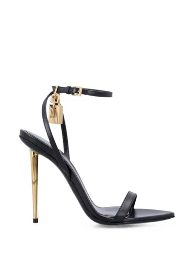 TOM FORD PADLOCK LEATHER SANDALS