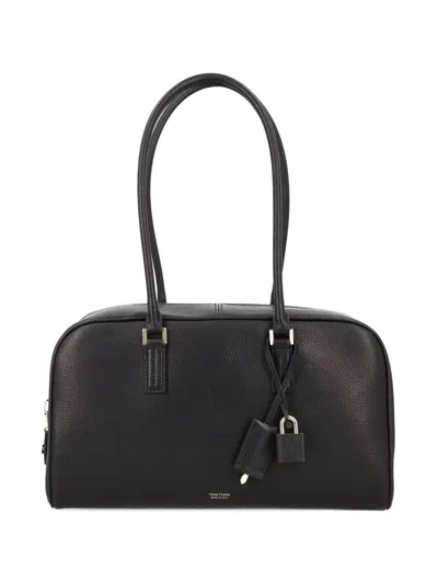 Tom Ford Padlock Leather Tote Bag In Black