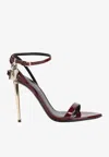 Tom Ford Red Ankle-strap Heels In Burgundy