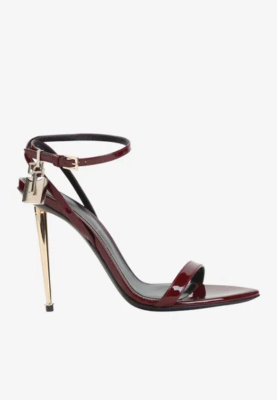 TOM FORD PADLOCK NAKED 110 PATENT LEATHER SANDALS