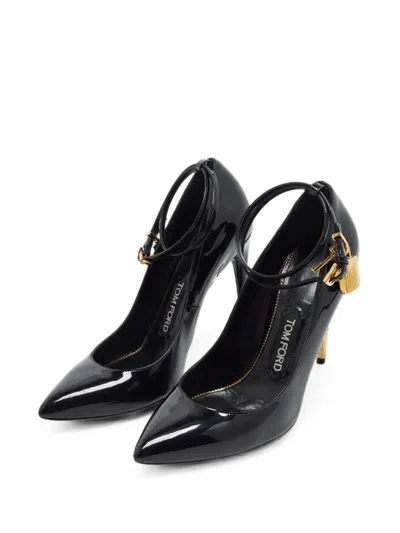 Pre-owned Tom Ford Padlock Pointed-toe Pumps In Black
