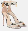 Tom Ford Padlock Snake-effect Leather Sandals In Beige