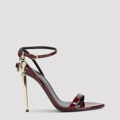Tom Ford Painted Lethe Pointed Naked Sandals - 11cm Heel In Red