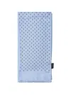 Tom Ford Paisley Pattern Logo Patch Scarf In Blue