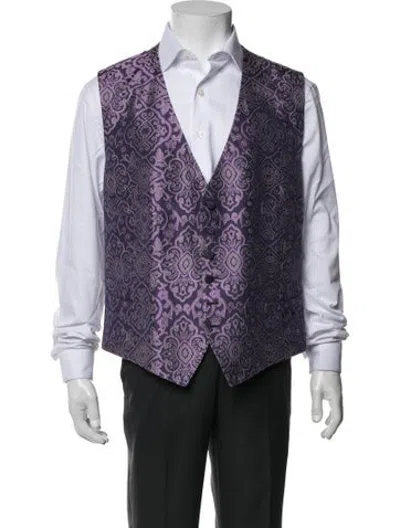 Pre-owned Tom Ford Paisley Print Suit Vest In Purple