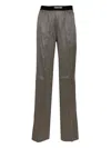 Tom Ford Printed Polka Dot Stretch Satin Pj Pants Trousers Multicolor In Gray