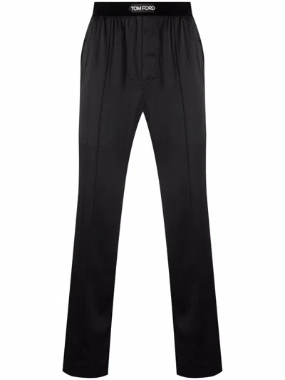 Tom Ford Pajama Pants With Logo In Black