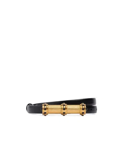 Tom Ford Palmellato Leather Belt In Black