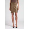 Tom Ford Paneled Napa Leather Pencil Skirt In Brown
