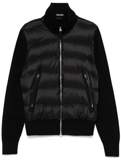 Tom Ford Down-paneled Blouson Jacket In Black