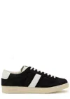 Tom Ford Blake Sneakers Suede Upper Contrast Stripe Rubber Sole In Black