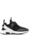 Tom Ford Panelled Logo-patch Sneakers In Black