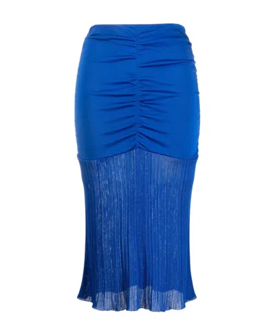 TOM FORD TOM FORD PANELLED RUCHED MIDI SKIRT