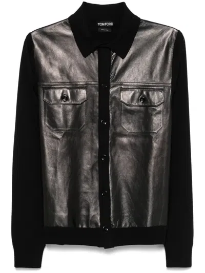 Tom Ford Panelled Shirt In Black