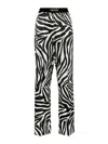 Tom Ford Stretch Silk Trouser With Animalier Print In Negro