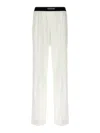 Tom Ford Primrose Liliac Silk Satin Pijama Pants In White