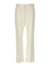 Tom Ford Pinstripe Pants In White
