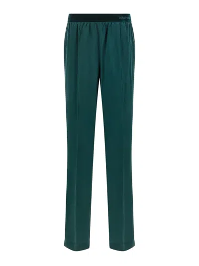 Tom Ford Dark Green Straight Elasticated Pants