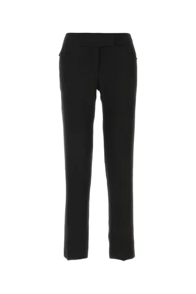 Tom Ford Pressed-crease Tapered-leg Trousers In Black