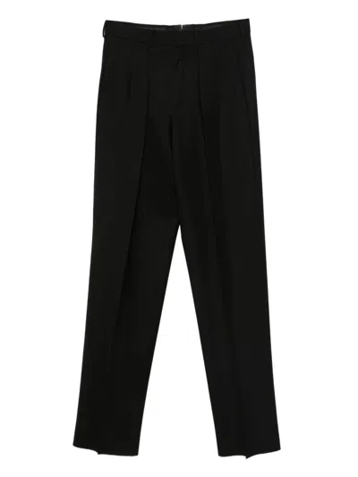Tom Ford High Twist Wool Pleated Trousers Clothing In Black