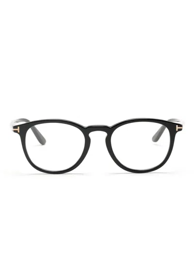Tom Ford Nero Lucido Acetate Glasses In Brown