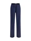 Tom Ford Silk Pants In Blue