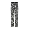 Tom Ford Stretch Silk Trouser With Animalier Print In Black