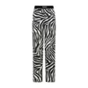 Tom Ford Stretch Silk Trouser With Animalier Print In Black